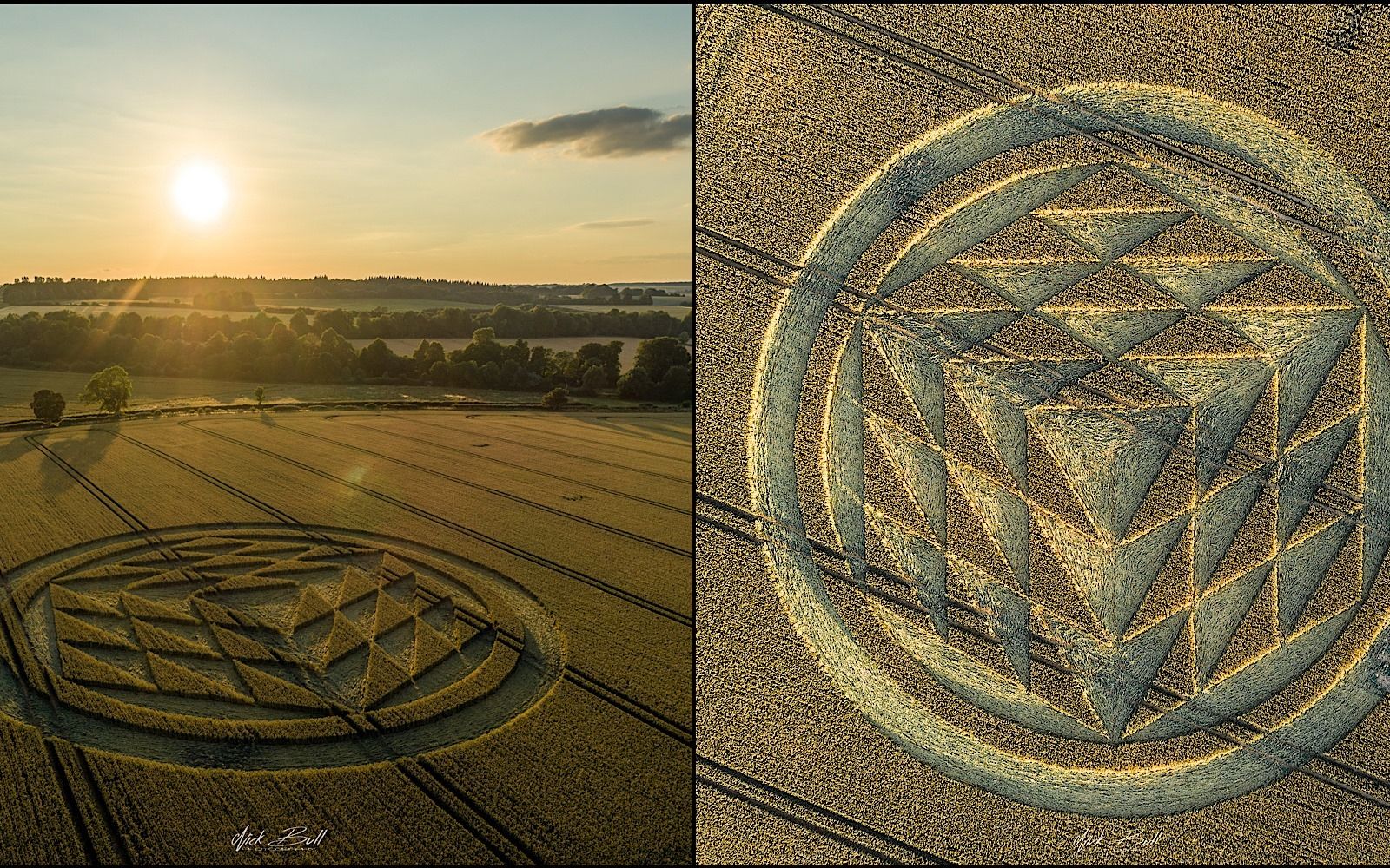 crop circle at Rodfield Lane  Tichbourne  near Winchester  Hampshire  UK